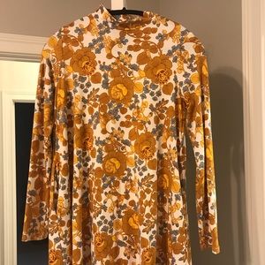 Mock neck turtleneck swing tunic